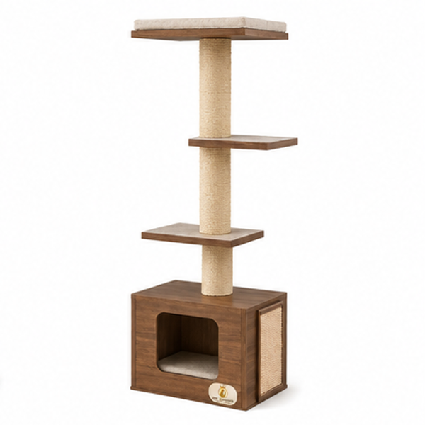 135 cm Slim Corner Cat Tower with Condo
