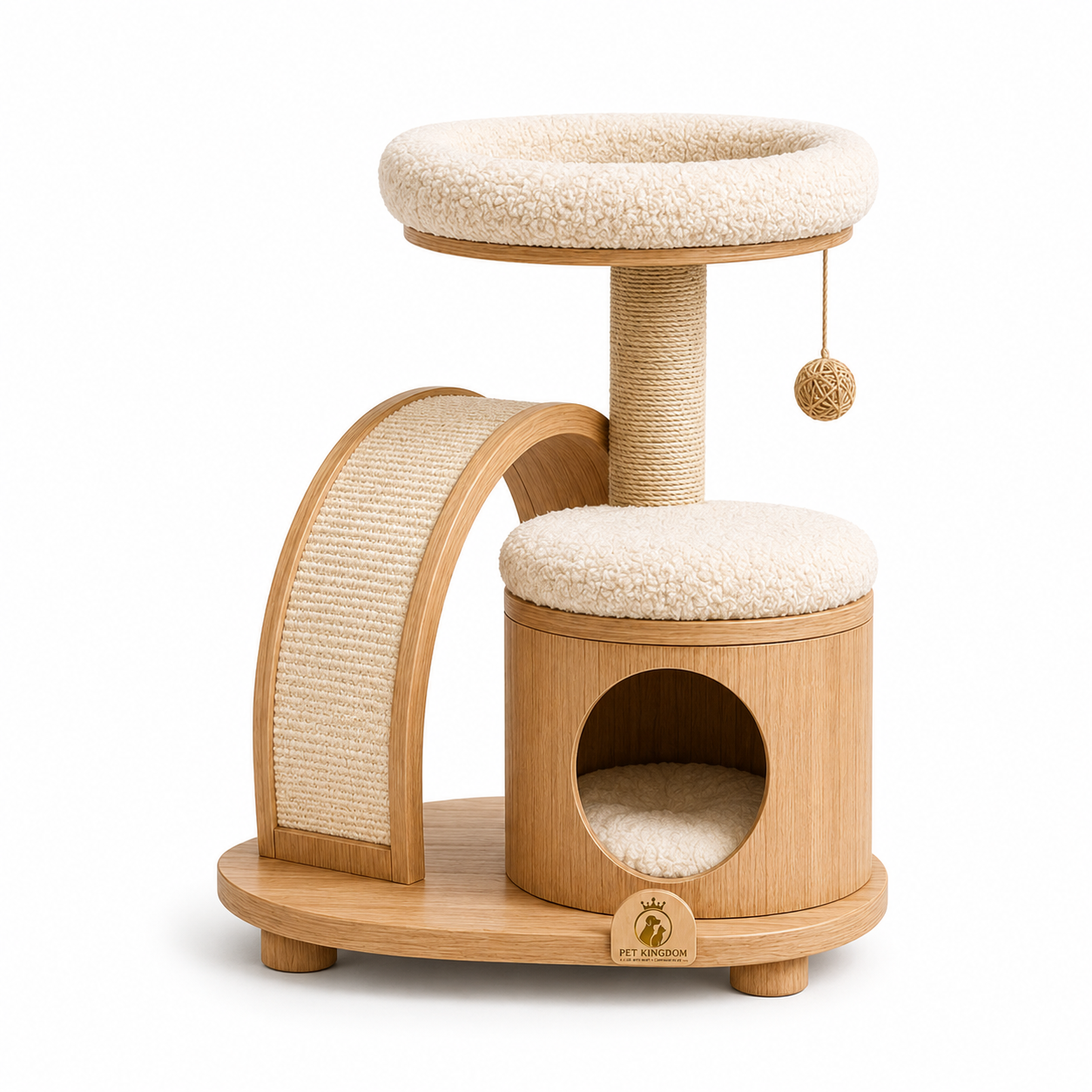 Pebble Mini Climb Wooden Cat Tree