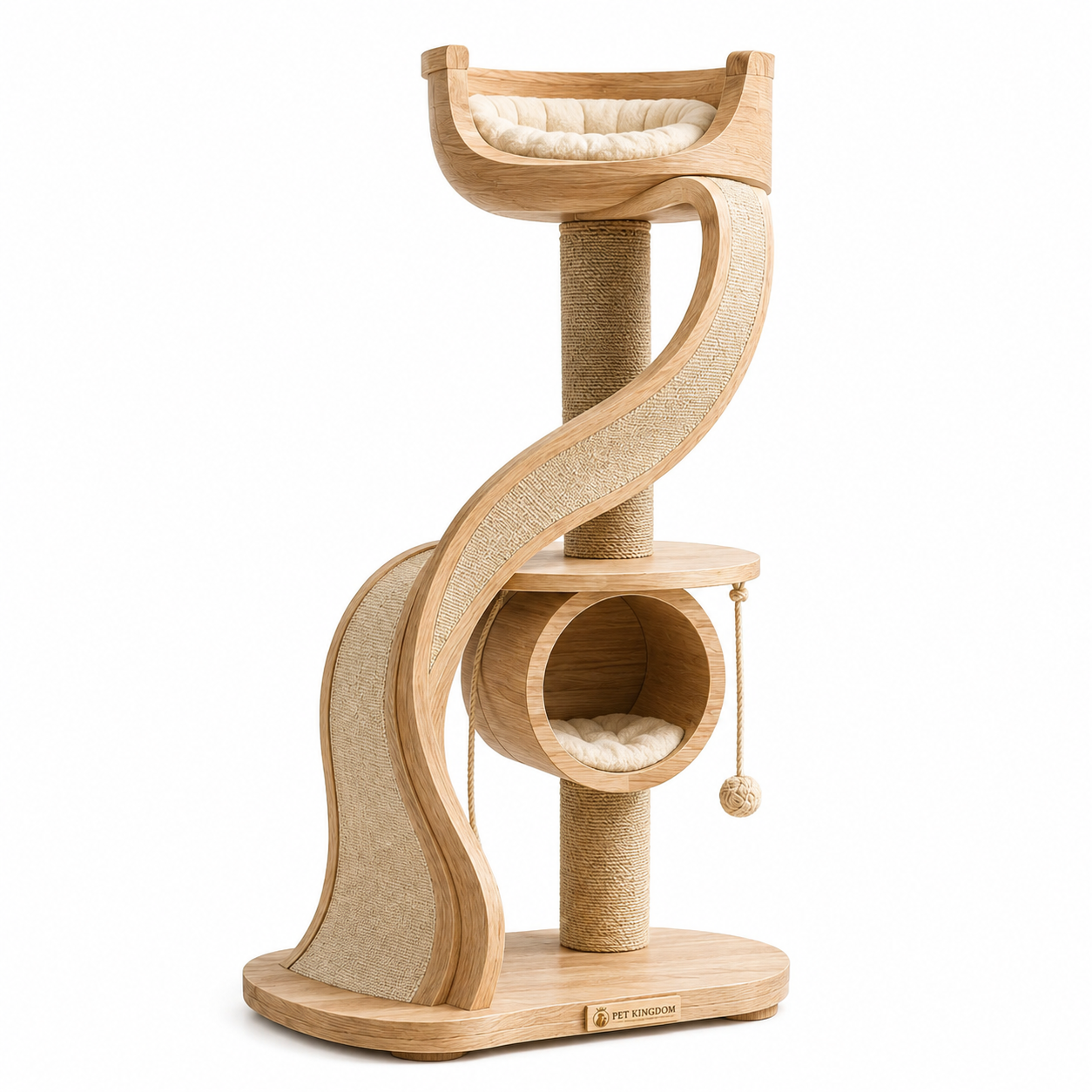 Canyon Wave Wooden Cat Tree